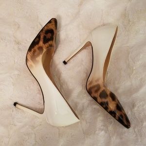 Ombre Animal print & Cream Pumps